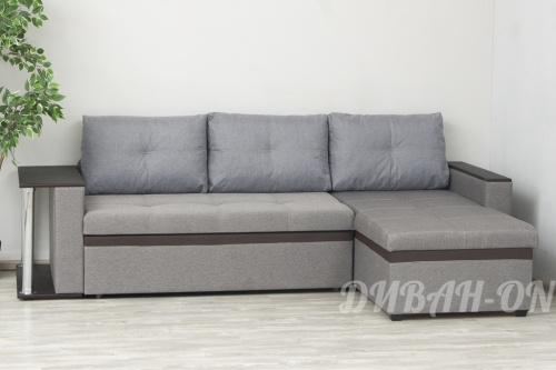Угловой диван "Атланта+стол. Серый" 