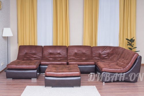 Модульный угловой диван "Релакс 380 + пуф" 10 