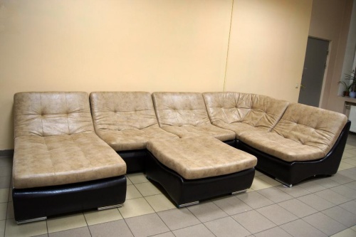 Модульный угловой диван "Релакс 380 + пуф" 44 
