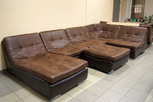 Модульный угловой диван "Релакс 380 + пуф" 43  фото 4