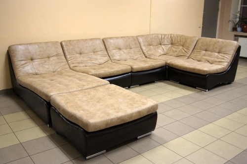 Модульный угловой диван "Релакс 380 + пуф" 44  фото 3
